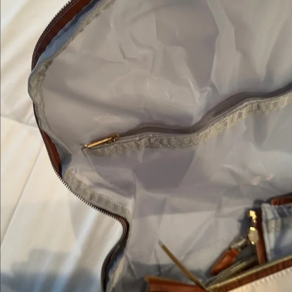 Emmafy NWOT 🔥sale🔥travel smart garment bag in cream and brown - Picture 13 of 15